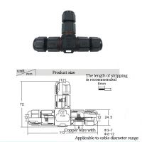 Special Offers IP68 Waterproof Connector T-Type TL20 2/3 Pin Electrical Terminal Adapter Wire Connector Screw Pin Ledlight Outdoor Connection