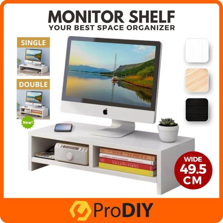 PRODIY SINGLE / DOUBLE Monitor Shelf Rack Book Desktop Monitor Rack