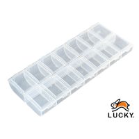 LUCKY HOME กล่องใส่ยา 14 ช่อง TLB-014 ขนาด( กว้าง x ยาว xสูง ): 10.4 x 23.3 x 3.3 cm