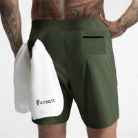 Fitness Shorts With Zipper Pocket Men Sports Quick Drying Pants Running Training Basketball Sportswear