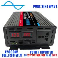 ใหม่12000W 12/24/48/60V ถึง220V อินเวอร์เตอร์ไฟฟ้าในรถยนต์คลื่นไซน์บริสุทธิ์แปลงที่บ้าน/กลางแจ้ง /Rv/ รถแคมป์ปิ้ง