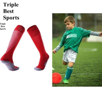 boy socks new High sports stockings children kid High red shade protective gear for kids sports elastic red socks protective sports soccer skate protective gear sports equipments outdoor recreation kids red protective gear set