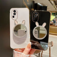 Phone Case เคส OPPO A78 NFC Reno10Pro + OPPO Reno10 Pro + Plus 5G 4G ปลอกป้องกันเลนส์สุดฮอตป้องกันเลนส์แบบนิ่มพร้อม2023กระจกแต่งหน้าหูกระต่าย