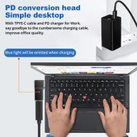 New Product PD 100W USB Type C Female To DC Male Adapter For Lenovo Thinkpad USB-C Fast Charging Cable Converter Square PD Plug