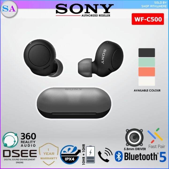 New Sony Wf C500 Bluetooth Truly Wireless Headphones Earbuds Dsee 360 Reality Audio Wf C500 Lazada 1929