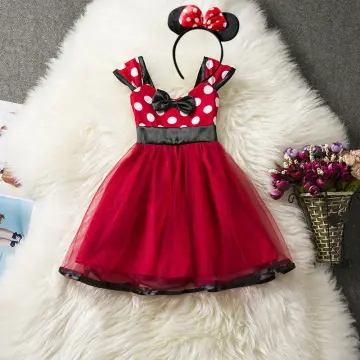 New Minnie Mouse Costume Girls Toddler Baby Fancy Dress Outfit