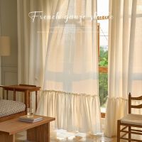 【YD】 French and Room Curtains Bedroom High-grade Cotton IG Blackout Curtain