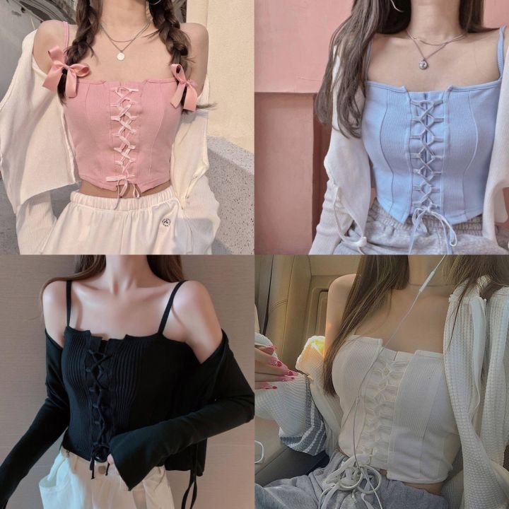 พร้อมส่ง-สายเดี่ยว-เสื้อครอป-เสื้อสายเดี่ยวสีพื้น-เสื้อเซ็กซี่สำหรับผู้หญิง-ราคาถูก-แฟชั่นผู้หญิง-006