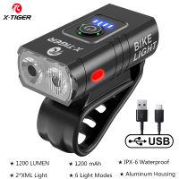 X-TIGER Bike Light USB Rechargeable 6400mAh Super Bright MTB Front Lamp Headlight Aluminum Ultralight Flashlight Bicycle Light