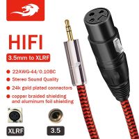 สายเคเบิ้ล 3.5 มม. To Xlr, Female Xlr To 1/8 นิ้วสายแจ็คสเตอริโอ Aux ไมโครโฟน