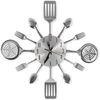 Kitchen Wall Clocks with Spoons and Forks, Decor and Nice Gifts,Wall Clock Tableware Wall Clock