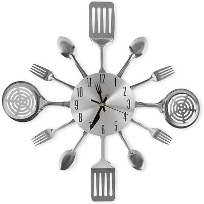 Large Kitchen Wall Clocks with Spoons and Forks,Great Home Decor and Nice Gifts,Wall Clock Creativ Tableware Wall Clock
