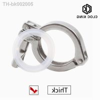 ⊙▪ 1.5 2 2.5 3 4 Heavy Duty Clamp SS304 Stainless Steel single Pin Clamp with Silicone gaskeT tri Clover Fitting Thick