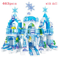 463PCS Princess Series Castle Building Blocks Magical Ice Castle Bricks Compatible Girls Friends Educational Toys For Children