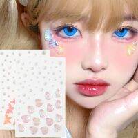 Eyes Face Makeup Diamond Sticker DIY Body Crystal Gems Tattoo Adhesive Acrylic Rhinestone Mermaid Shell Eye Sticker Decoration