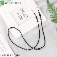 WONDERFUL Fashion Glasses Chain Acrylic Beads Eye wear Accessories Eyeglass Lanyard Anti-slip Women Reading Glasses Black Glasses Necklace