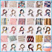 ของขวัญ X-STARRY ที่คาดหัวคอยางรัดผมผ้าซาตินเนื้อสัมผัสเหมือนผ้าไหมผู้หญิงผ้าพันคอสี่เหลี่ยมหรูหรา