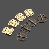 【LZ】۞✧  Dobradiças de ferro antigo bronze 4 unidades para porta armário gaveta caixa de joias dobradiça para o hardware da mobília 29x27mm