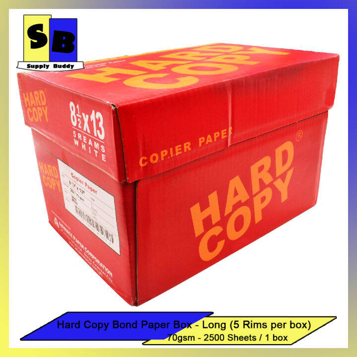 Hard Copy Bond Paper Box ( Short / A4 / Long ) 70gsm - 5 Reams Per Box ...