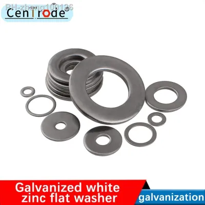 galvanized white zinc flat gasket ultra-thin washers increase gasketplus thick flat washer swelled complete 100PCS