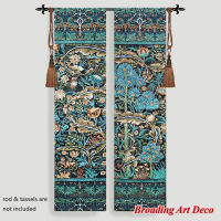 In The Blue Wood Tapestry Wall Hanging William Morris Jacquard Woven Gobelin Art Home Decoration Polyester Wall Tapestries