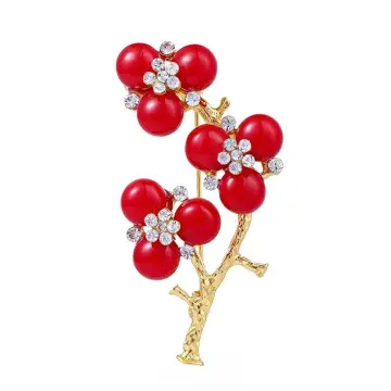 Red brooches deals