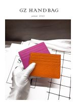 Cowhide Leather Slim Card Holders Unisex Thin ID Card Wallet Fashion Luxury Business Card Case Solid Lady Credit Card Orangizer Card Holders