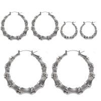 XY` SliverGold Color Big Bamboo Circle Hoop Earrings For Women Hip Hop Large Celebr