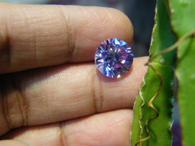 CZ คิวบิกเซอร์โคเนีย เพชรรัสเซีย Cubic Zirconia ทรงกลม สีลาเวนเดอร์ สีม่วง  6.50 carats  LAVENDOR  American diamond stone  ROUND SHAPE 10.00MM   ( 1 PCS เม็ด )