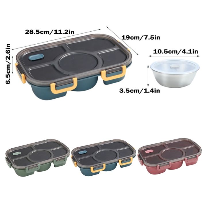 hot-sale-microwave-divided-plate-lunch-box-with-5-compartments-portable-bento-case-separate-dinning-food-tray-for-student-office