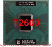 ZZOOI Original lntel Core 2 Duo T2600 CPU (2M Cache  2.16 GHz  667 MHz FSB  Dual-Core) For 945 chipset Laptop processor free shipping