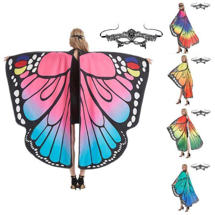 Butterfly Cape Wings Monarch Butterfly Costumes and Face Cover