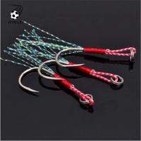 RTEUY Pesca ตกปลาทะเล จิ๊กกิ้งช้า ตะขอปลาคาร์พ ตะขอขนนก เหยื่อตกปลา Cast Jigs Assist Hook ตะขอหัวจิ๊ก เบ็ดตกปลา ตะขอจิ๊กเดี่ยว