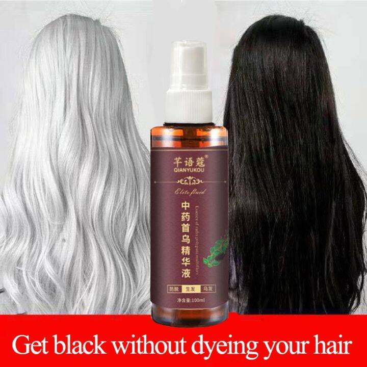 Polygonum multiflorum essence black hair spray hair color permanent