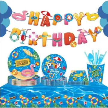 5x3ft Pool Party Backdrop for Birthday Party Decoration. 