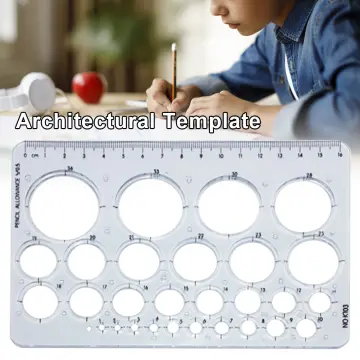 11pcs Circle Templates Measuring Geometry Ruler Plastic Geometric