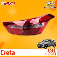 Hyundai Creta 2015-2017 เสื้อ​ไฟท้าย ไฟท้าย​แต่ง ไฟท้ายไฟเบรค​ ไฟเลี้ยว Taillamp Taillight ไฟท้าย​ พร้อมทับทิม ไฟท้ายกันชนหลังสําหรับ​ ทับทิมในฝาท้ายไฟท้าย