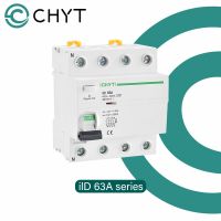 สวิตช์เบรกเกอร์เบรกเกอร์ CHYT Iid AC RCD 2P 4P 230V 400V 63A 4.5KA 30Ma