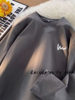 Encounter Fashion เสื้อยืดผู้ชาย เสื้อผู้ชาย เสื้อยืดผู้ชาย เสื้อยืด สไตล์เกาหลี MWY2300KZO 42Z231018