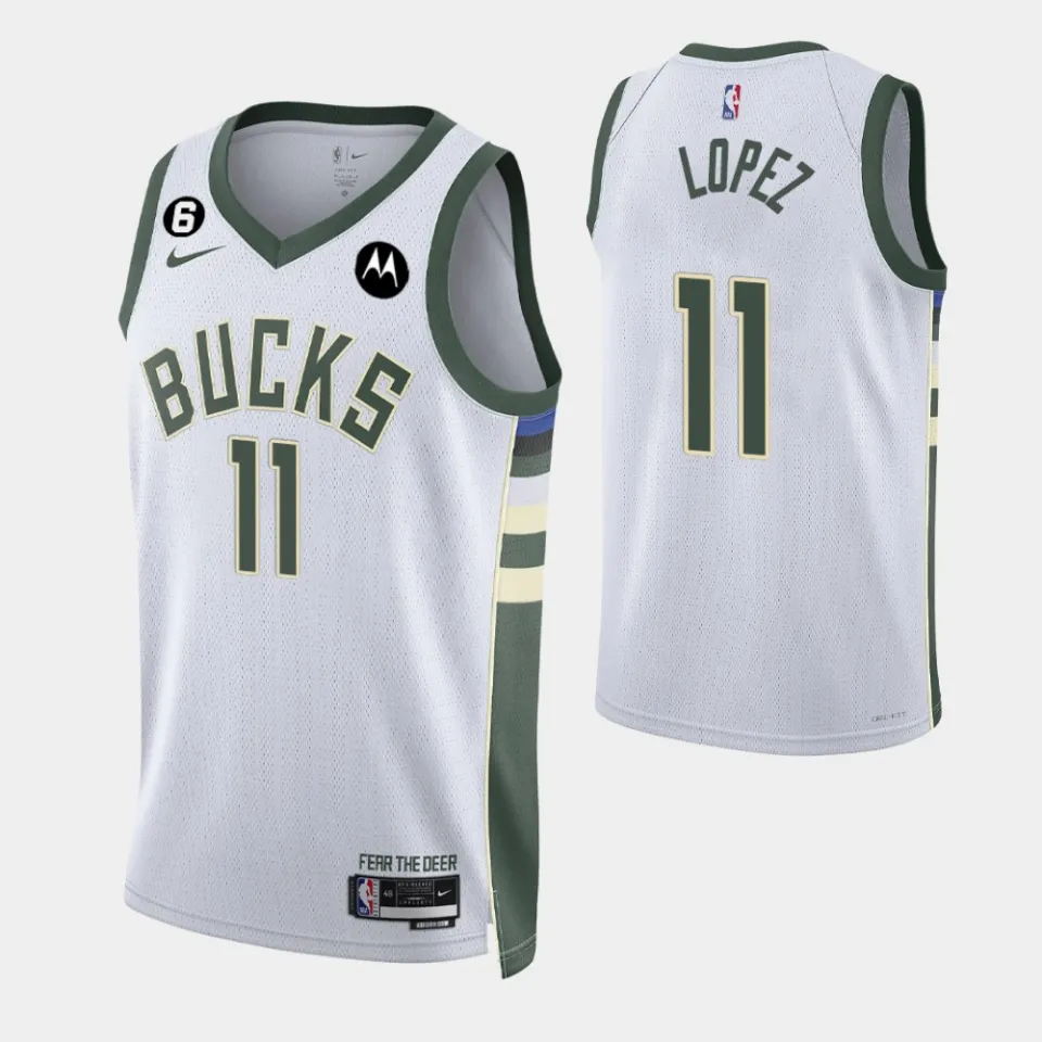 Milwaukee Bucks #21 Brook Lopez Cream City Stitched NBA Jersey