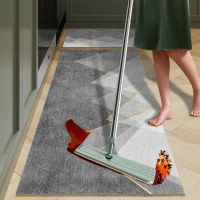 [COD] mat carpet long strip waterproof and oil-proof wash-free wipeable non-slip anti-dirty pvc kitchen floor