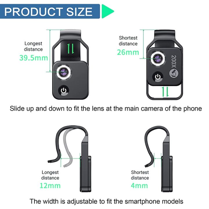 200x-cell-phone-microscope-accessory-with-cpl-lens-portable-mini-digital-microscope-with-led-light-universal-clip