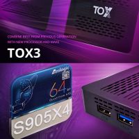 ปลั๊ก UK 4GB 32GB สปอต TOX3กล่องทีวี Android อัจฉริยะ11 4GB 32GB พร้อม2T2R S905X4 Amlogic Wifi คู่ Wi-Fi 1000M BT4.1อินเทอร์เน็ตรองรับ AV1 4K DLNA กล่องสมาร์ททีวี