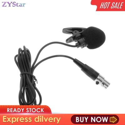 ZYStar XLR ไมโครโฟนติดเนคไทคอนเดนเซอร์ไมโครโฟนสายคล้องคอ3ขาสำหรับเครื่องส่งสัญญาณพีซี