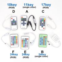 ○✿ 10/24/17key RGB single color LED RF remote Controller Control Dimmer for 5050 3528 2835 RGB LED Strip Light chip DC 5V 12V 24V