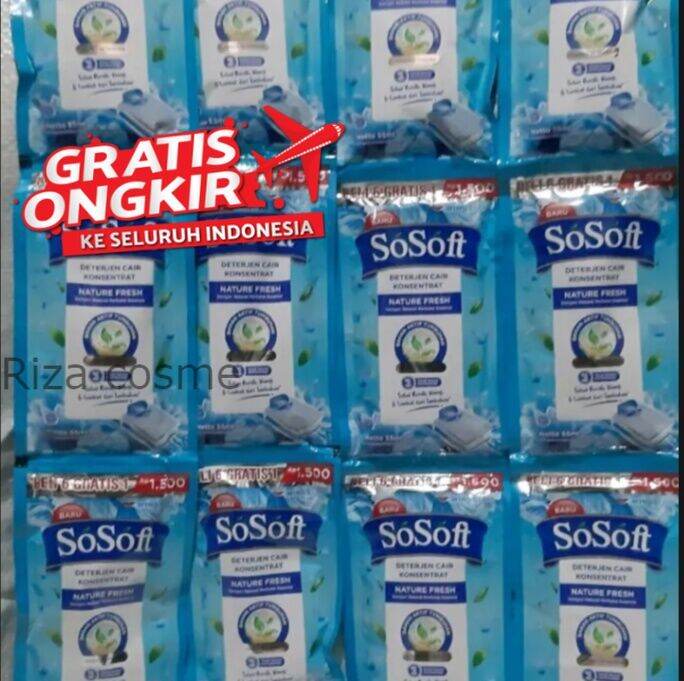 PROMO RENCENG SO SOFT DETERJEN 32PCS DETERGENT CAIR KEMASAN 1000 85ML