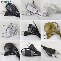EU Plug With Switch Wire 1.7M Dimmer Black/White Lamp Cable For Table Lamp For Floor lamp 110-220V Electricity Wire US Plug Wall Stickers Decals