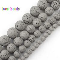 4/6/8/10mm Natural Grey Hematite Lava Stone Round Beads Spacer Loose Matte Beads For Jewelry Making Diy Bracelet Necklace 15 quot;