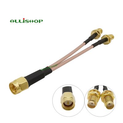 SMA Male Plug to Dual SMA Female Jack RG316 Cable WiFi Antenna SMA to 2X SMA Y Shape Splitter Cable for 4G LTE Router