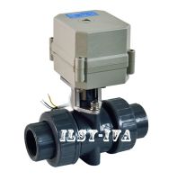 DN15 20 25 32 40 50 PVC Motorized Ball Valve  DC12V/DC24V 2 Way Plastic Electric Ball Valve Valves